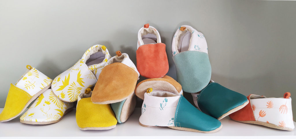chausson cuir souple bébé fille