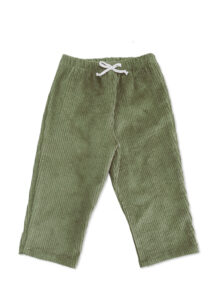 pantalon bébé enfant velours kaki made in france unisexe coton bio kaki