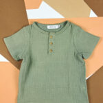 blouse enfant seconde main olive coton bio unisexe made in france