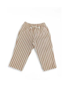 pantalon coton bio raye motif original unisexe