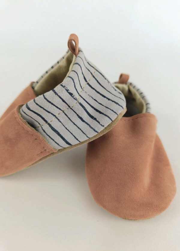 chaussons bébé cuir souple made in france kapoune