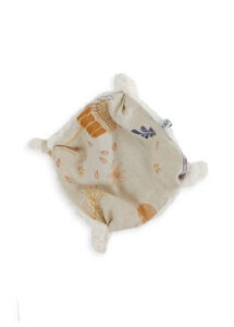 doudou plat bebe original made in france coton et lin