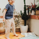 pantalon bébé enfant coton bio rayure made in france mixte