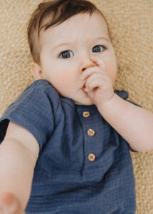tee shirt bébé enfant coton bio bleu mixte kapoune