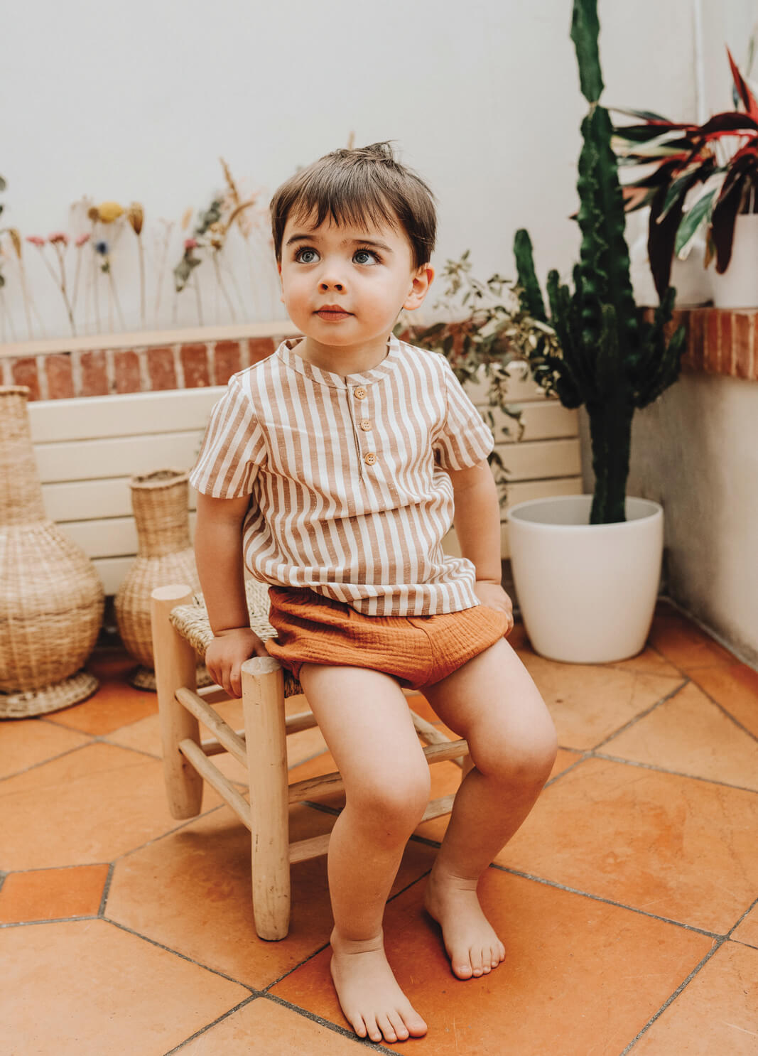 tee shirt blouse bébé enfant coton bio rayure made in francen