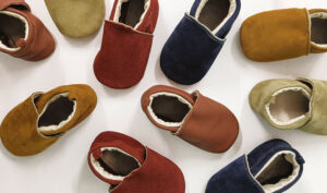 chaussons cuir bébé souples made in france unisexe