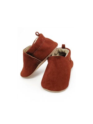 chaussons en cuir souple pour bebe originaux rouge