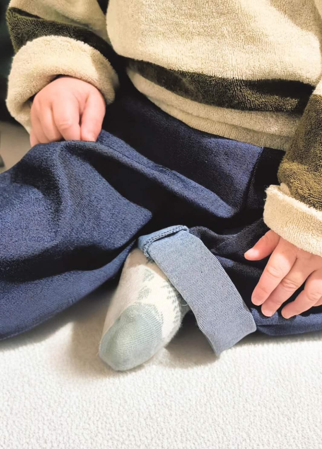 pantalon jean enfant bebe coton bio stretch made in france kapoune