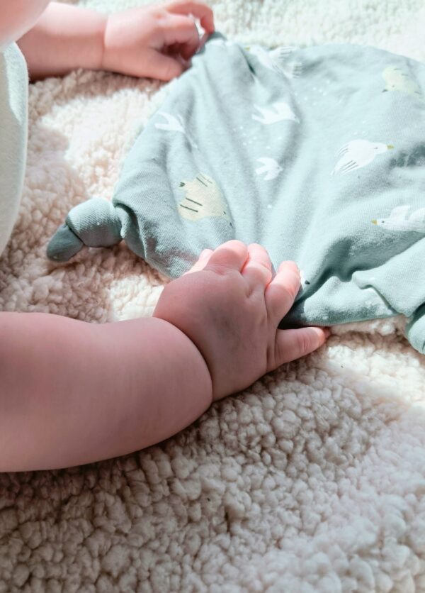 Doudou plat bébé blue bird