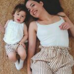 short femme enfant bébé duo matchy matchy coton bio taille haute rayure