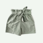 short lin olive made in france femme taille haute