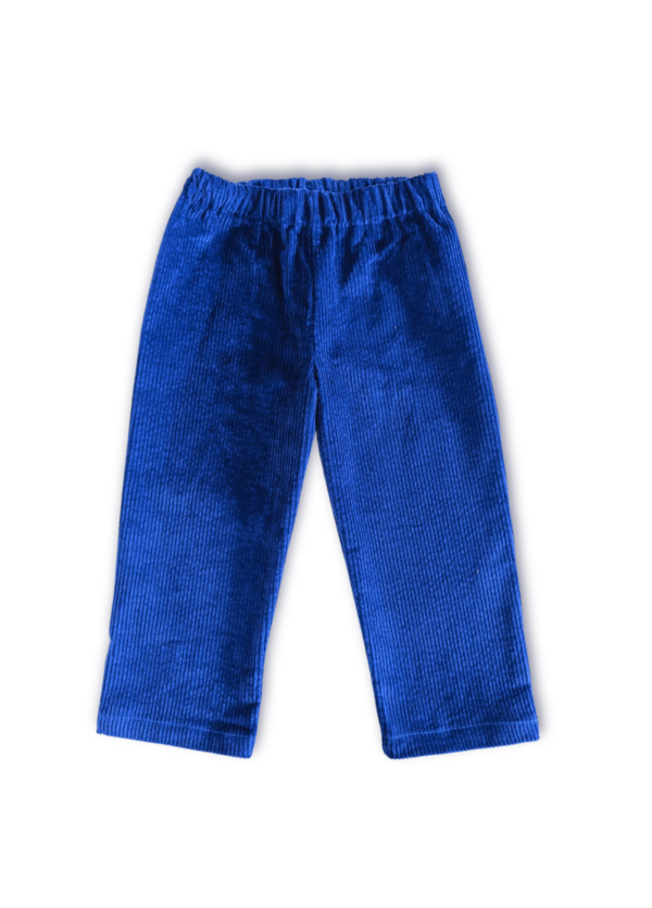 pantalon enfant bébé velours bleu coton bio