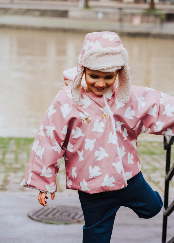 Duo manteau femme & enfant plume – Image 3