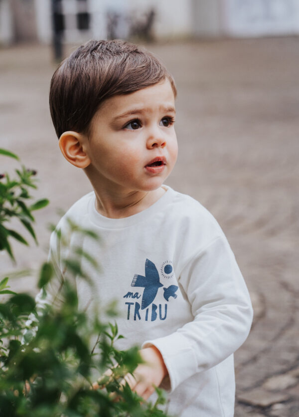 Sweat bébé et enfant Tribu écru