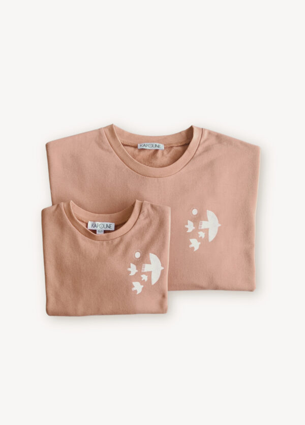 Duo sweat femme et enfant envol pêche – Image 2