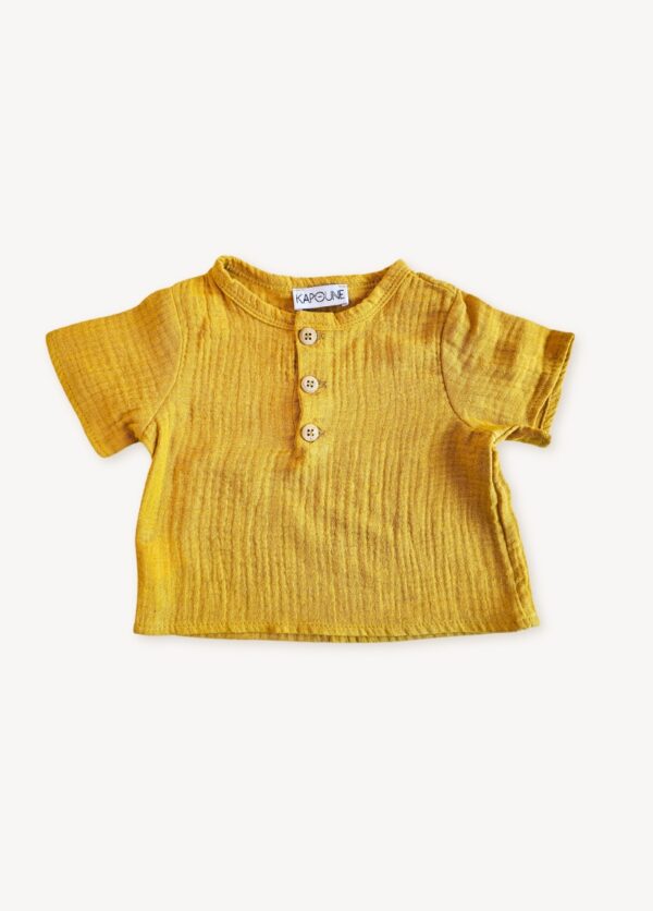 T-shirt bébé ocre seconde main -3 mois
