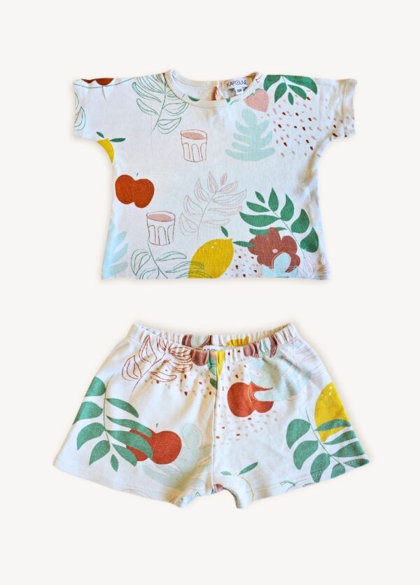 Ensemble Short et tshirt garden seconde main - 18 mois
