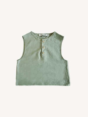Top enfant lin olive seconde main - 2 ans