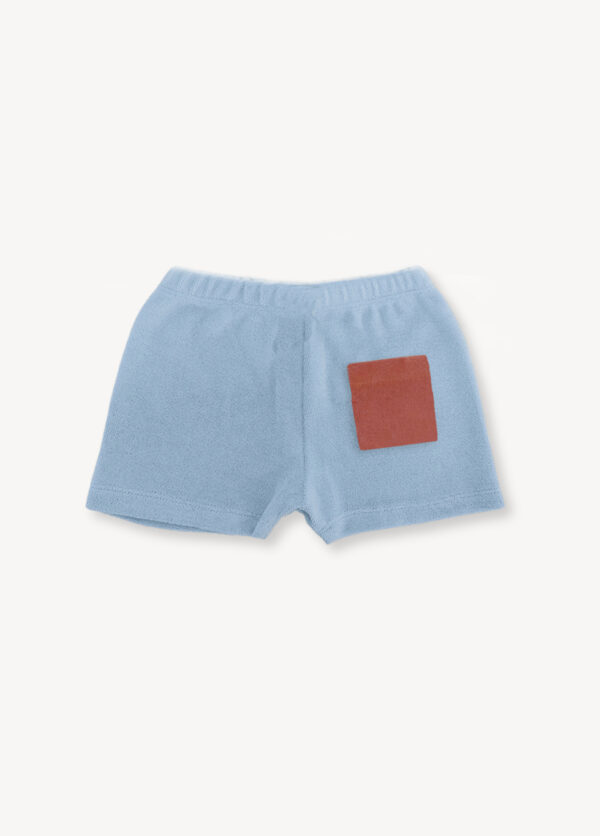 Short pour bébé et enfant éponge bleu polaire – Image 2