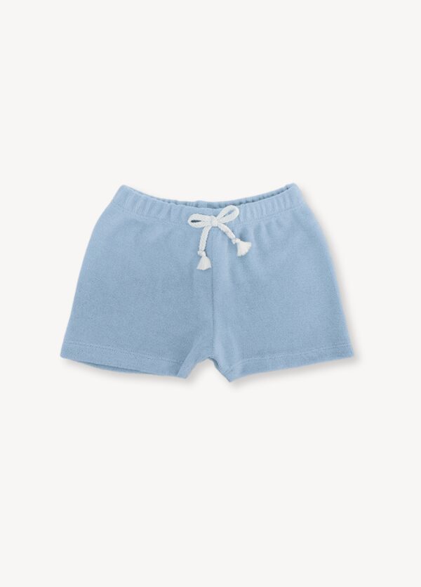 Short pour bébé et enfant éponge bleu polaire