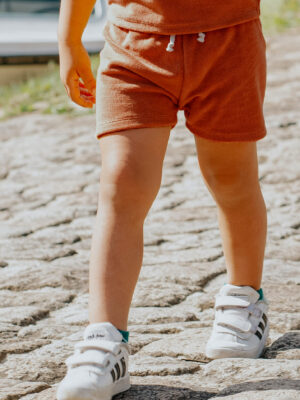 Short pour bébé et enfant éponge brique