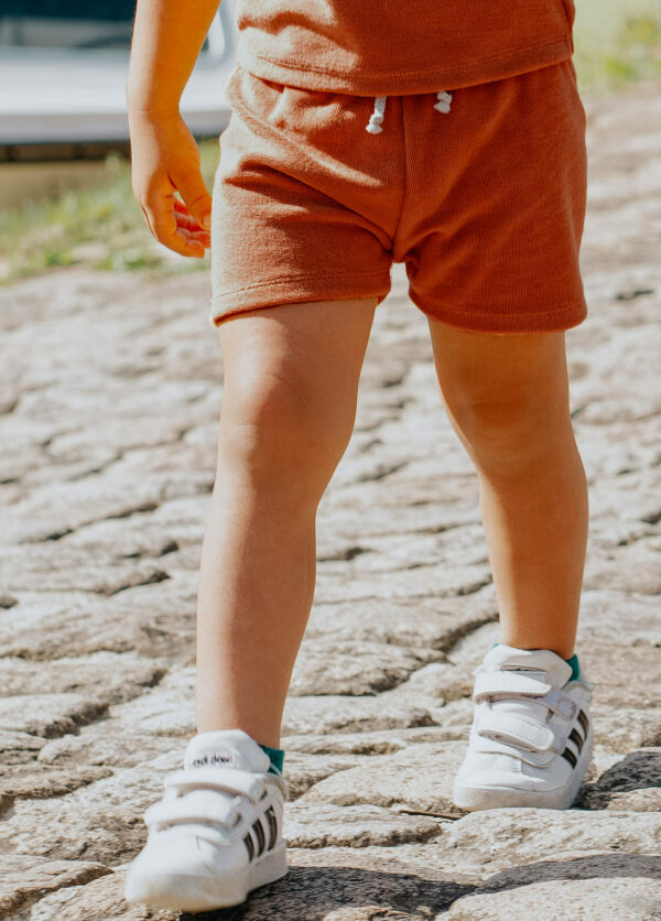 Short pour bébé et enfant éponge brique