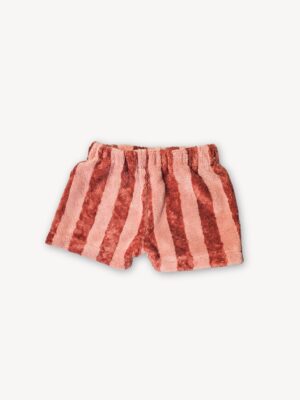 Short pour bébé et enfant éponge rayé brique
