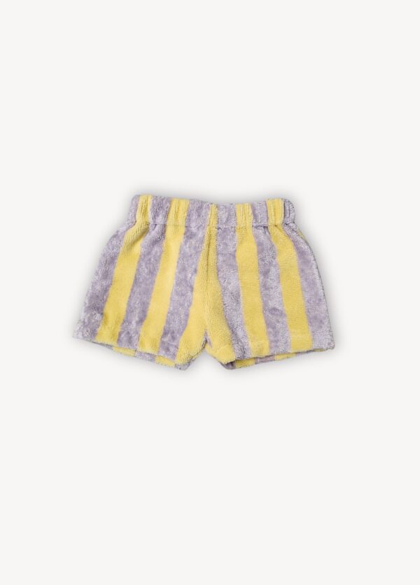 Short pour bébé et enfant éponge rayé lilas