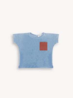 T shirt bébé et enfant eponge bleu polaire