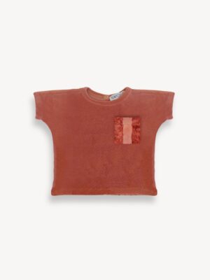 T shirt bébé et enfant eponge brique