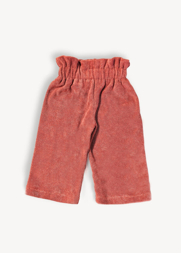 Pantalon bébé et enfant éponge brique