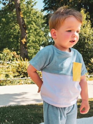 tee-shirt bebe enfant tricolore made in france