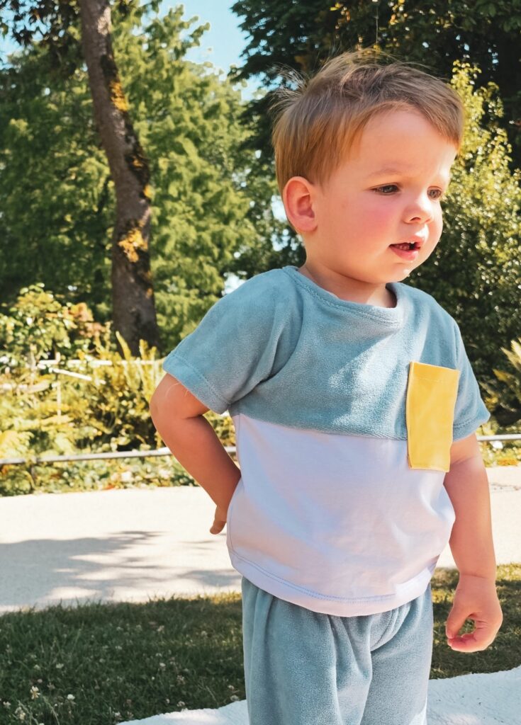 tee-shirt bebe enfant tricolore made in france