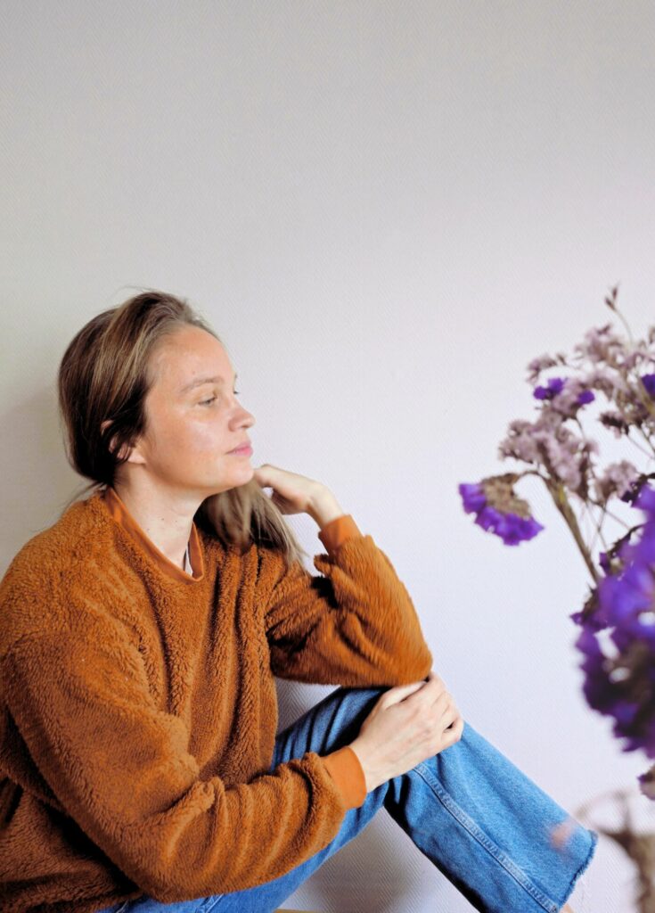 Sweat femme moumoute caramel