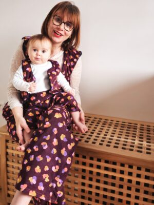 Duo pantalon Femme et enfant Velours imprimé