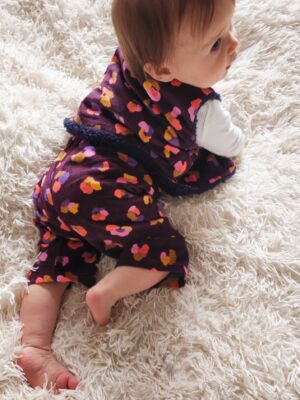 Pantalon bébé et enfant velours imprimé